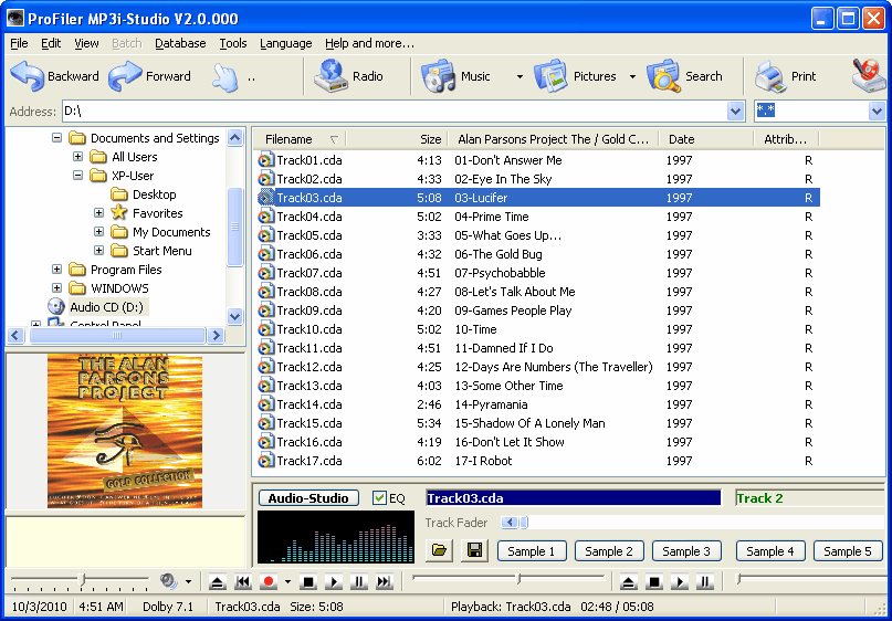 ProFiler MP3i screenshot